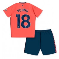 Dres Everton Ashley Young #18 Preč pre deti 2023-24 Krátky Rukáv (+ trenírky)